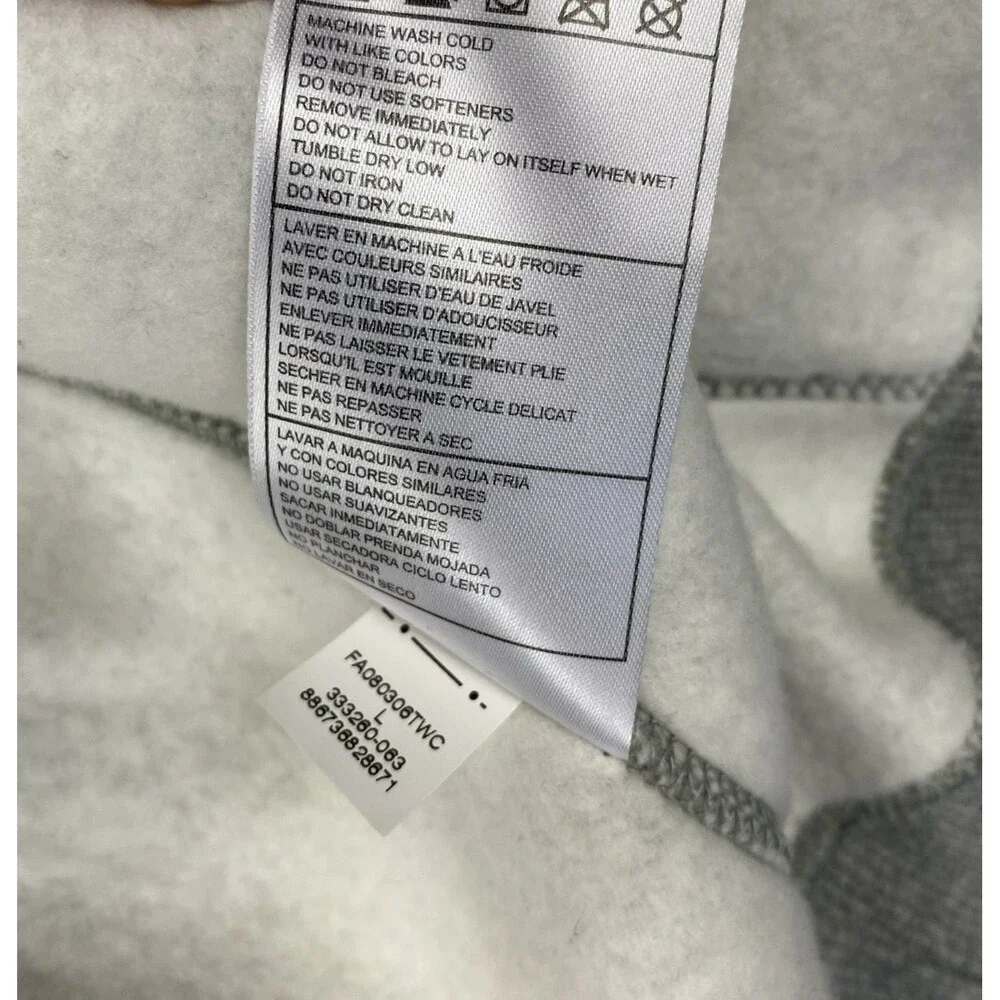 Nike Sportswear Varsity Spellout Full Zip Hoodie Gray Men's L Embroidered Y2K